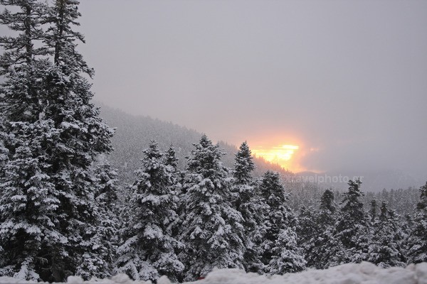 Parnassos mountain sunset